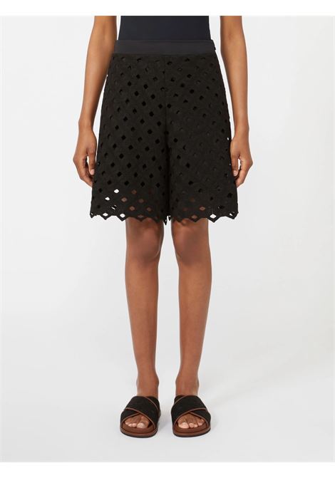 Bermuda in jersey macramé - Nero MAX MARA beachwear | BCHUGUALE002